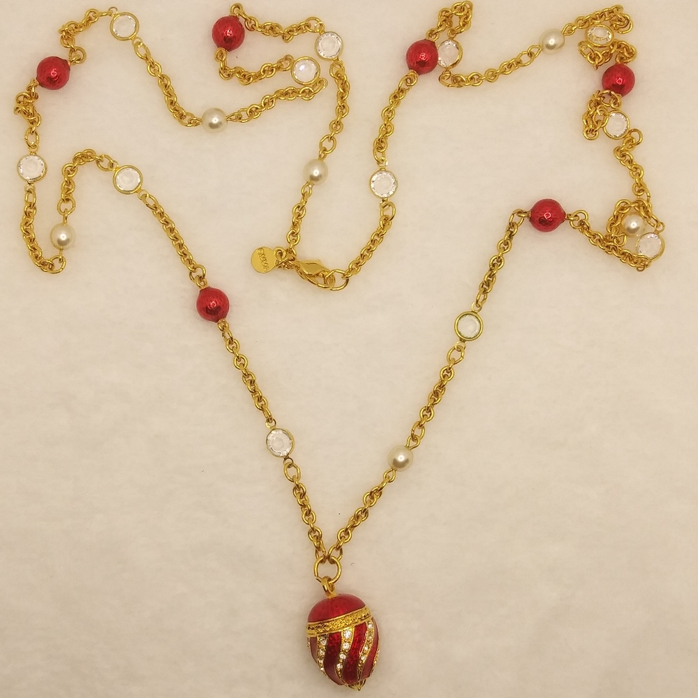 "MMA" Christmas Necklace w/ AustrianCrystals